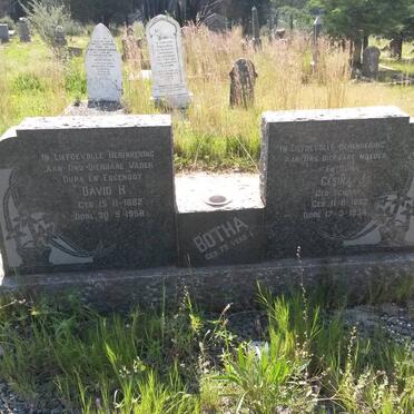 BOTHA David H. 1882-1958 &amp; Gesina J. 1882-1934