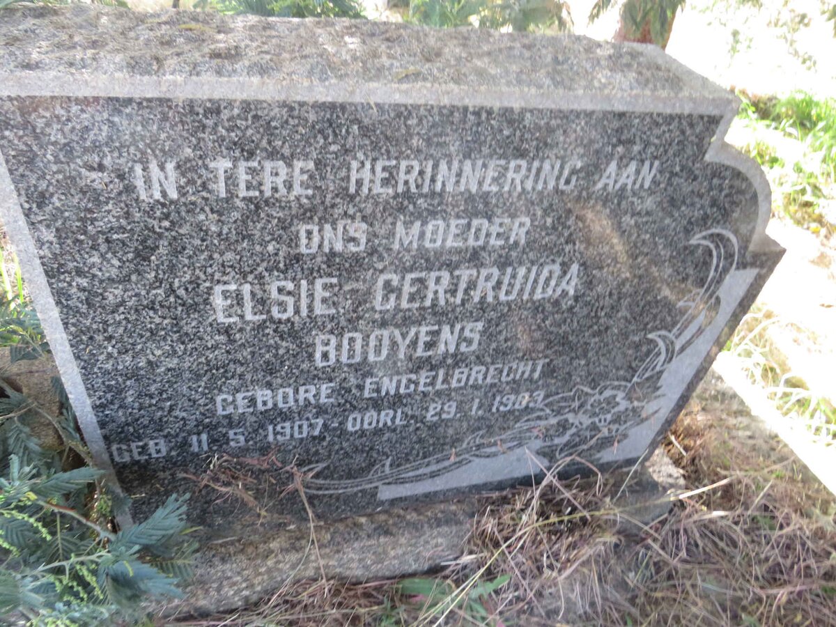 BOOYENS Elsie Gertruida nee ENGELBRECHT 1907-1983