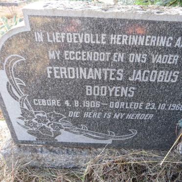 BOOYENS Ferdinantes Jacobus 1906-1960