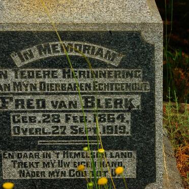 BLERK Fred, van 1864-1919