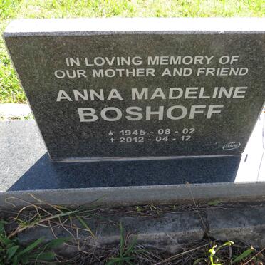 BOSHOFF Anna Madeline 1945-2012
