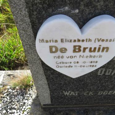 BRUIN Maria Elizabeth, de nee VAN NIEKERK 1898-1984
