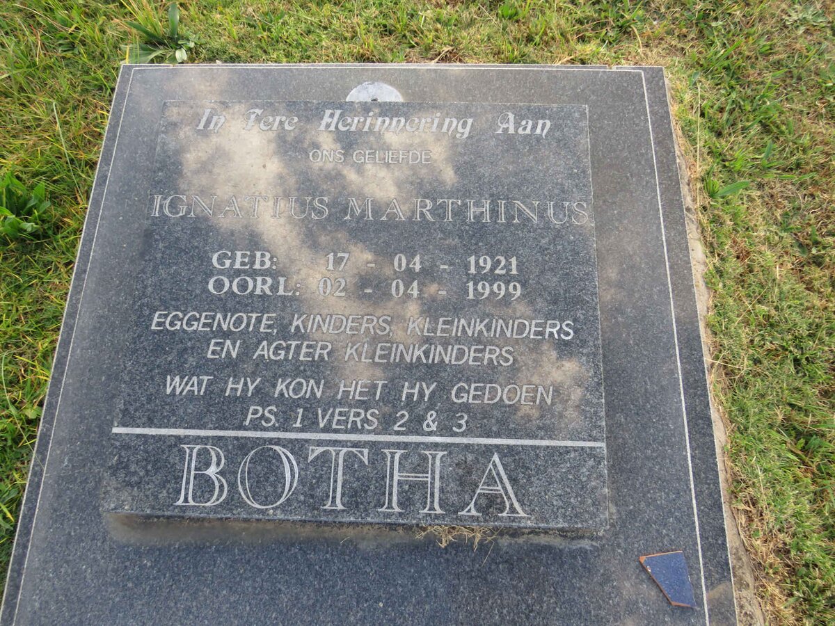 BOTHA Ignatius Marthinus 1921-1999