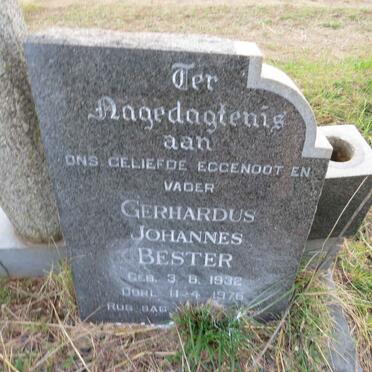 BESTER Gerhardus Johannes 1932-1976