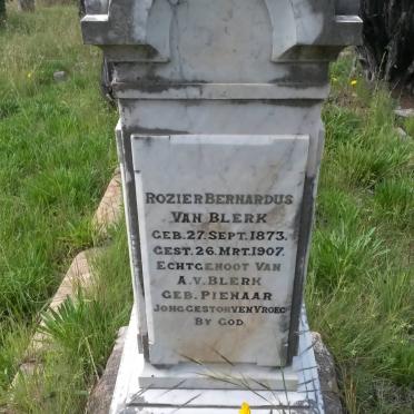 BLERK Rozier Bernhardus, van 1873-1907