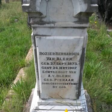 BLERK Rozier Bernhardus, van 1873-1907
