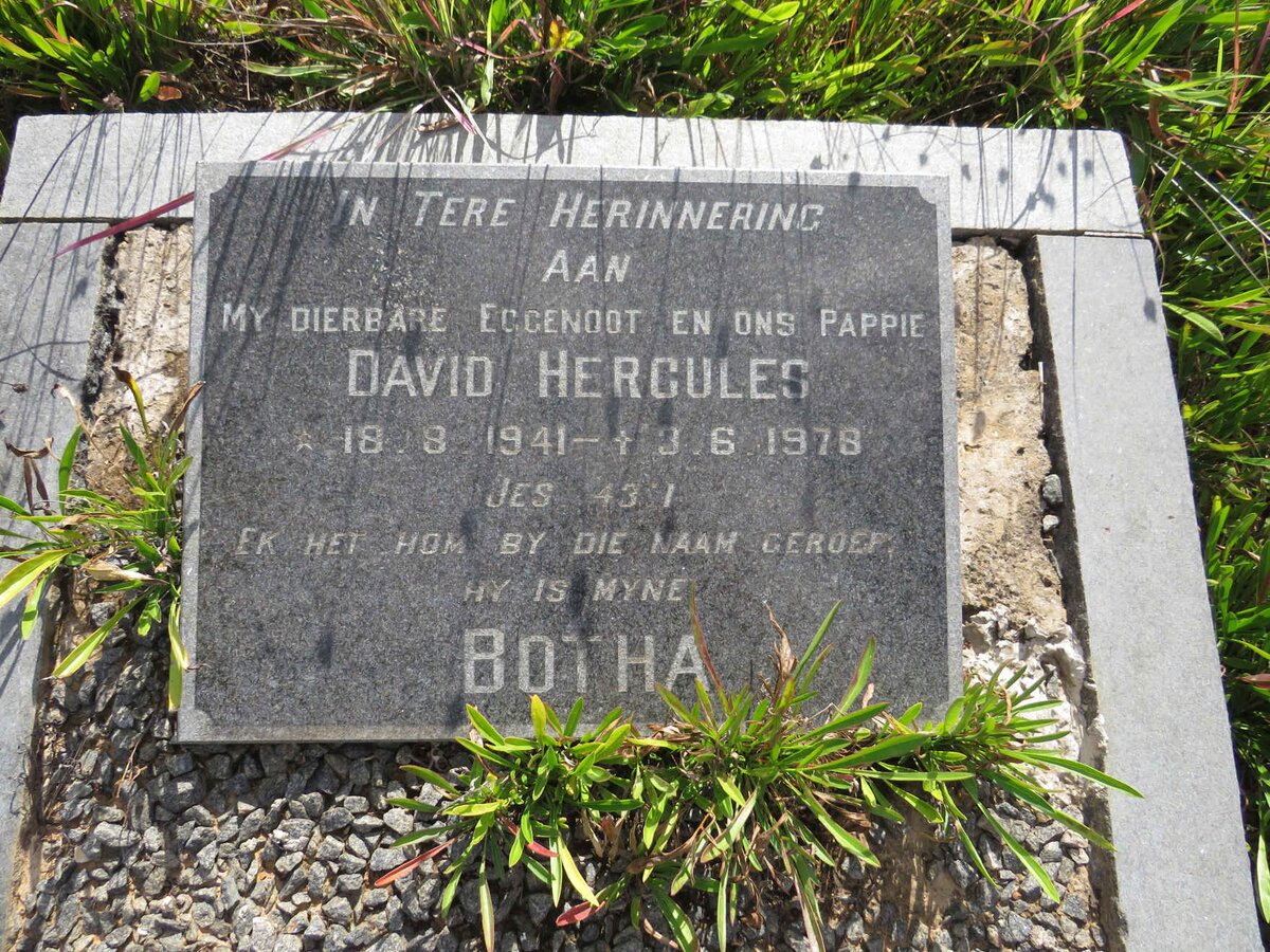 BOTHA David Hercules 1941-1978