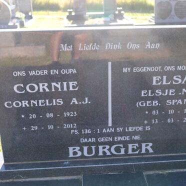 BURGER Cornelis A.J. 1923-2012 & Elsje M.C. SPAMER 1925-2002