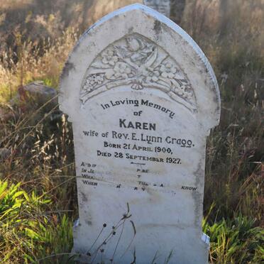CRAGG Karen 1900-1927