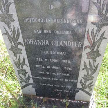 CHANDLER Johanna nee BOTHMA 1922-1956