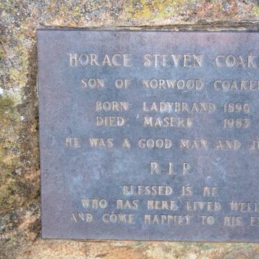 COAKER Horace Steven 1896-1983