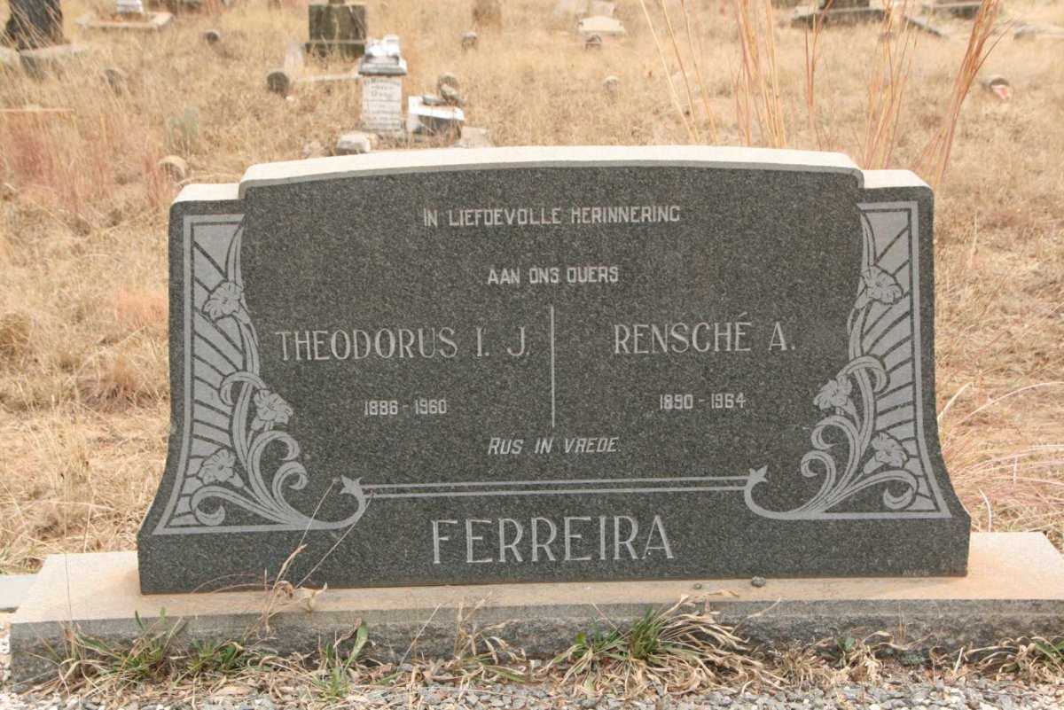 FERREIRA Theodorus I.J. 1886-1960 & Rensche A. 1890-1964 