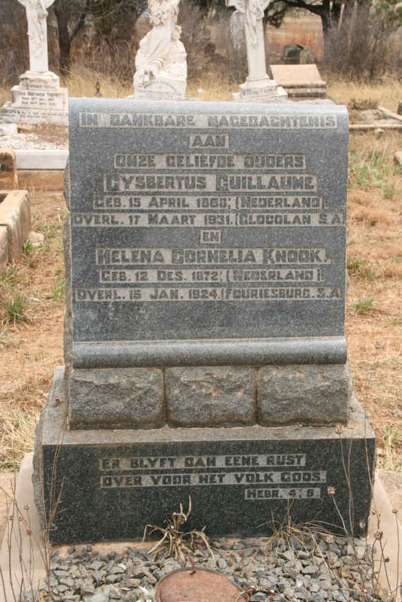 GUILLAUME Gysbertus 1866-1931 & Helena Cornelia KNOOK 1872-1924