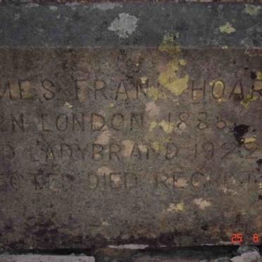 HOARE James Frank 1885-1922