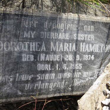 HAMILTON Dorothea Maria nee NAUDE 1874-1955