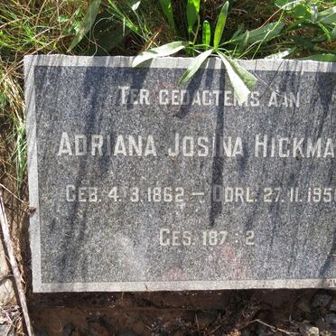 HICKMAN Adriana Josina 1862-1956