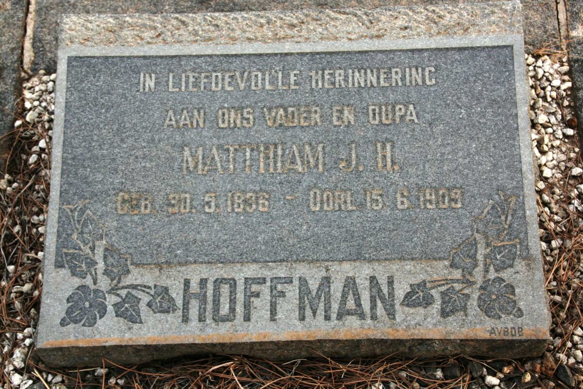 HOFFMAN Matthiam J.H. 1836-1909