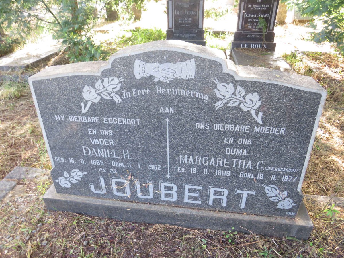 JOUBERT Daniel H. 1885-1962 & Margaretha C. ROSSOUW 1888-1977