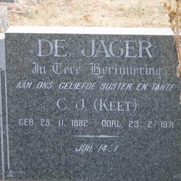 JAGER C.J., de nee KEET 1882-1971