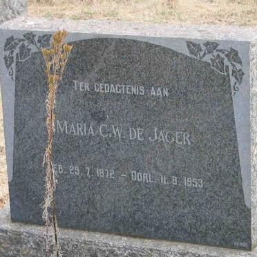 JAGER Maria C.W., de 1872-1953