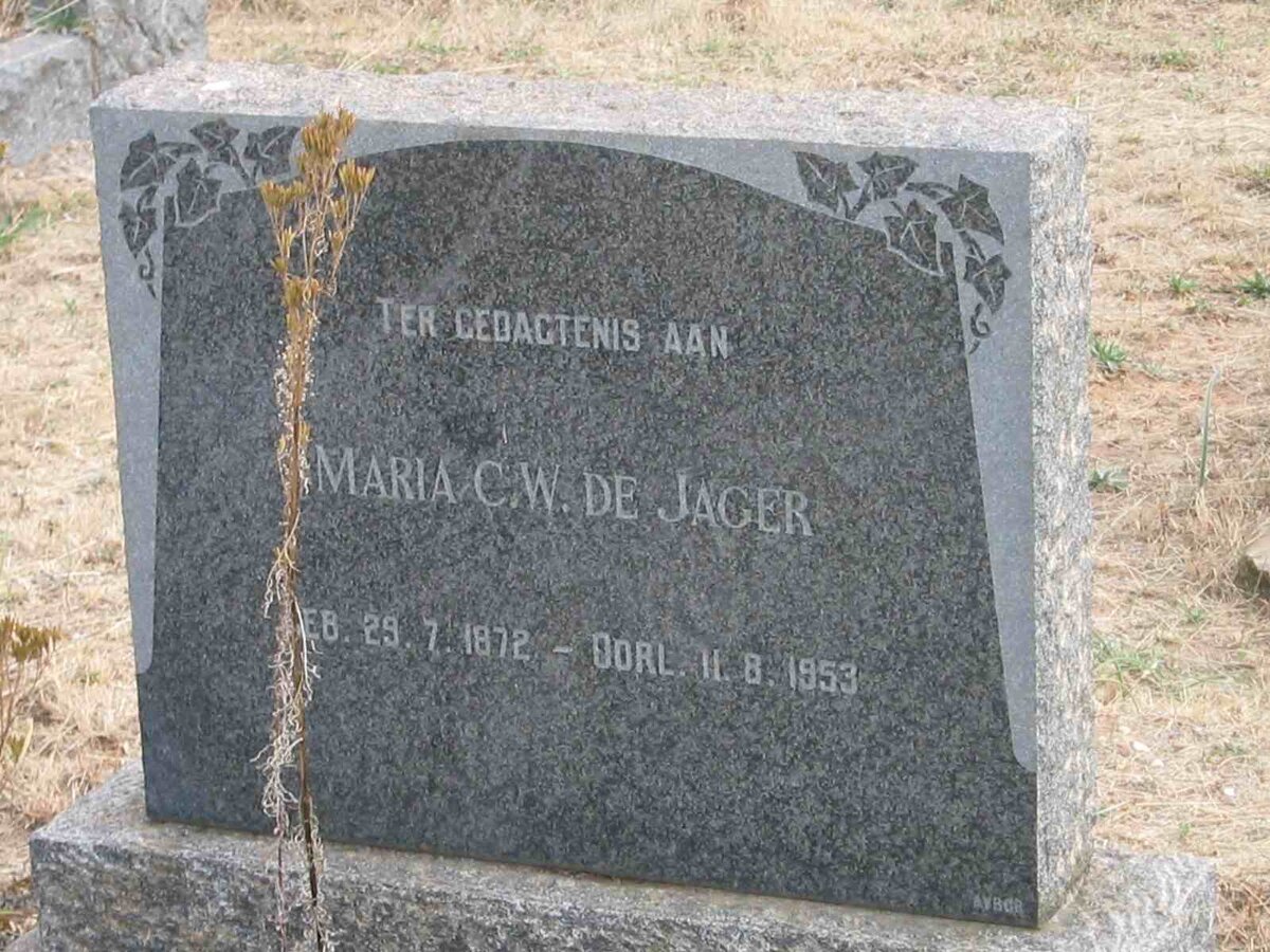 JAGER Maria C.W., de 1872-1953