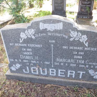 JOUBERT Daniel H. 1885-1962 & Margaretha C. ROSSOUW 1888-1977
