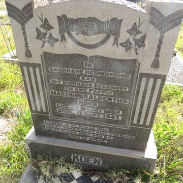 KOEN Marthinus Albertus 1889-1947