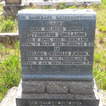 KNOOK Gysbertus Guillaume 1868-1931 &amp; Helena Cornelia 1872-1924