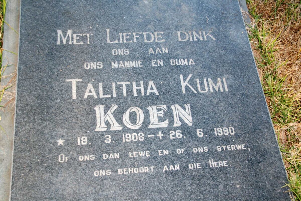 KOEN Talitha Kumi 1908-1990