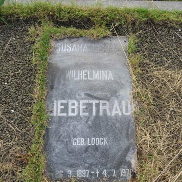 LIEBETRAU Susara Gesina Wilhelmina nee LOOCK 1897-1978