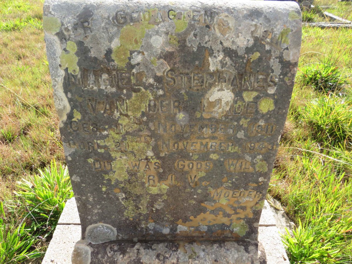 LINDE Magiel Stephanes, van der 1911-1943