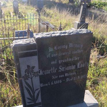 LOOTS Jeanette Susanna nee VAN REENEN 1886-1973
