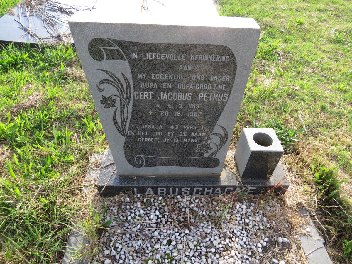 LABUSCHAGNE Gert Jacobus Petrus 1913-1982