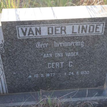LINDE Gert C., van der 1877-1955