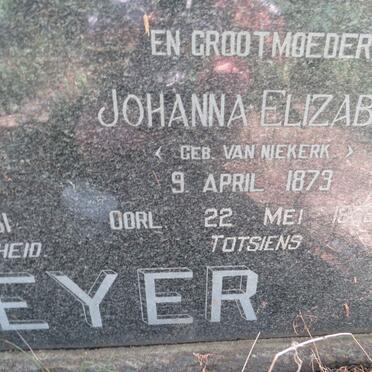 MEYER Izak Andries 1867-1961 & Johanna Elizabeth VAN NIEKERK 1873- _2