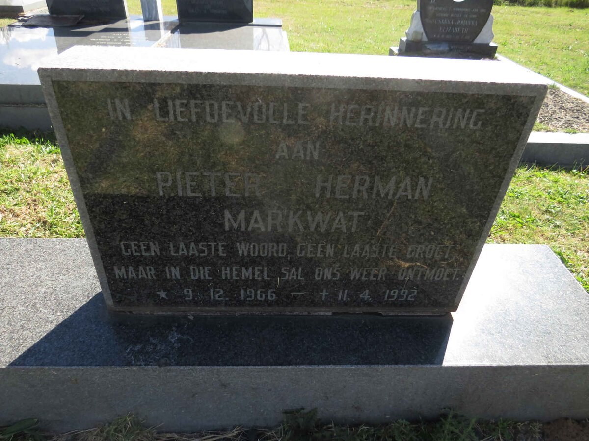 MARKWAT Pieter Herman 1966-1992