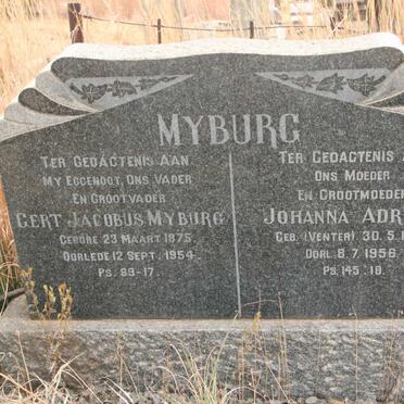 MYBURG Gert Jacobus 1875-1954 & Johanna Adriana VENTER 1882-1956