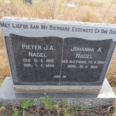 NAGEL Pieter J.A. 1900-1970 & Johanna A. KLEYNHANS 1902-1953