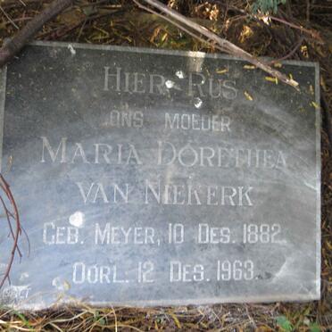 NIEKERK Maria Dorethea, van nee MEYER 1882-1963