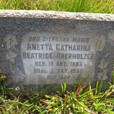 OBERHOLZER Anetta Catharina Beatrice 1883-1950