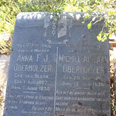 OBERHOLZER Michiel Adriaan 1861-1936 & Anna F.J. VAN BLERK 1867-1930