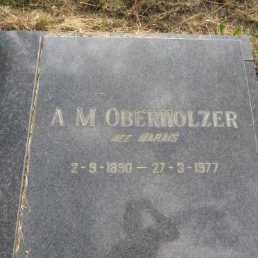 OBERHOLZER A.M. nee MARAIS 1890-1977