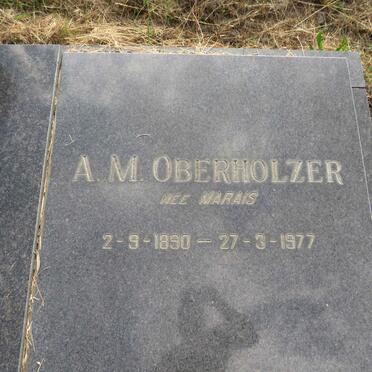 OBERHOLZER A.M. nee MARAIS 1890-1977