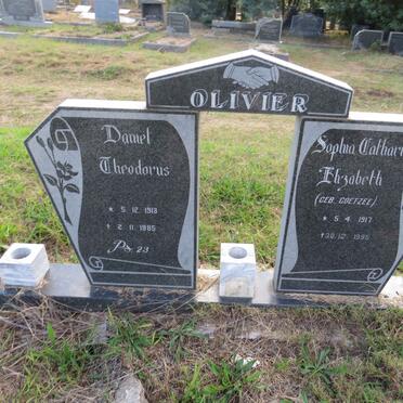 OLIVIER Daniel Theodorus 1913-1985 & Sophia Catharina Elizabeth COETZEE 1917-1995