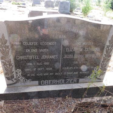 OBERHOLZER Christoffel Johannes 1882-1958 & Elizabeth Catharina Jacoba Sophia DU PREEZ 1878-1964
