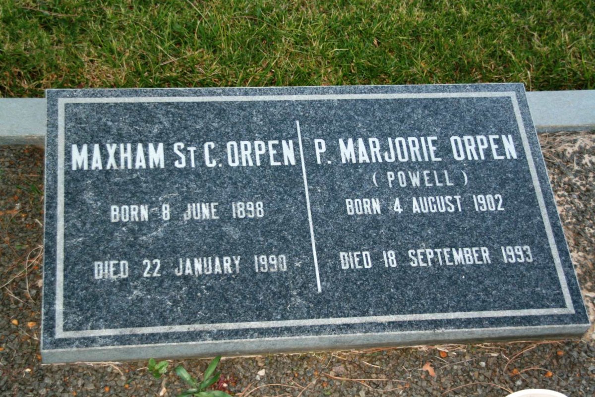 ORPEN Maxham St C. 1898-1990 & P. Marjorie POWELL 1902-1993