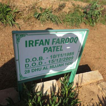 PATEL Irfan Farooq 1985-2009