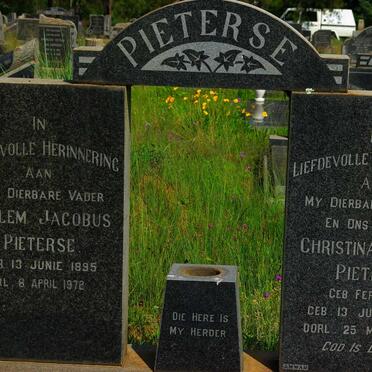 PIETERSE Willem Jacobus 1895-1972 &amp; Christina Susanna FERREIRA 1896-1968