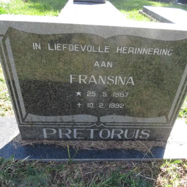 PRETORIUS Fransina 1967-1992