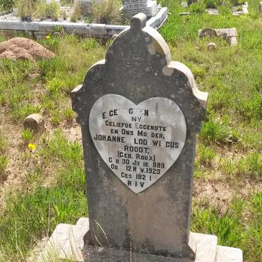 ROODT Johannes Lodewikcus nee ROUX 1889-1923